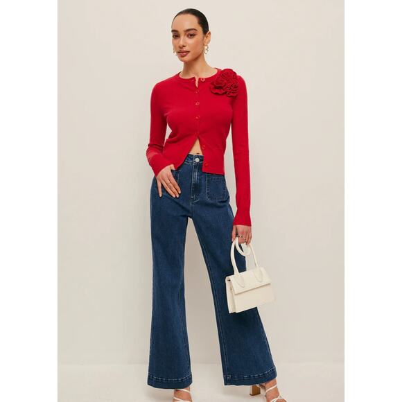 3D Floral Accent Cardigan - Picture 4 of 6